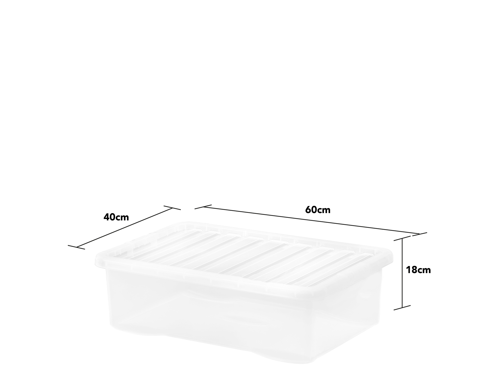 Crystal 32L U/bed Box & Lid Clear - 10860 - What More UK