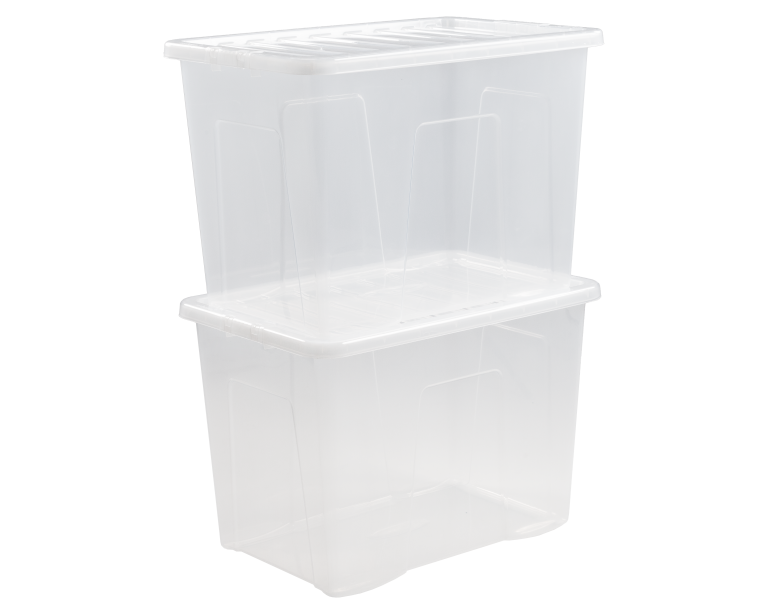 Crystal 80L Box & Lid Clear - 11315 - What More UK