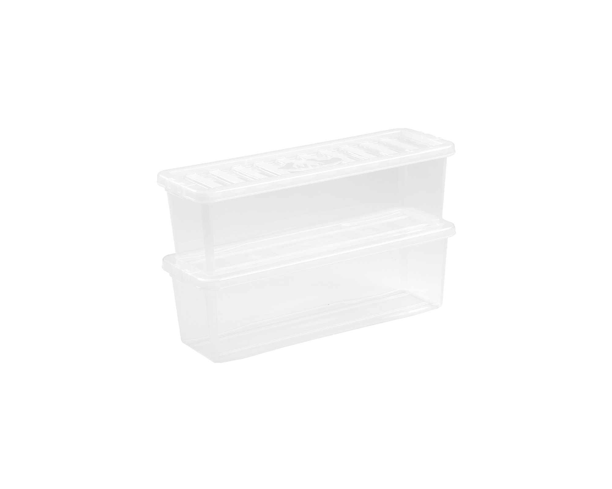 Crystal (CD) Shallow Shelf Box & Lid Clear - 11320 - What More UK