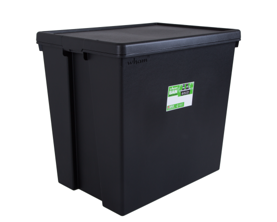 Wham Bam 154L H.Duty Box & Lid Black Recycled (48Pcs) - Z445200 - What ...