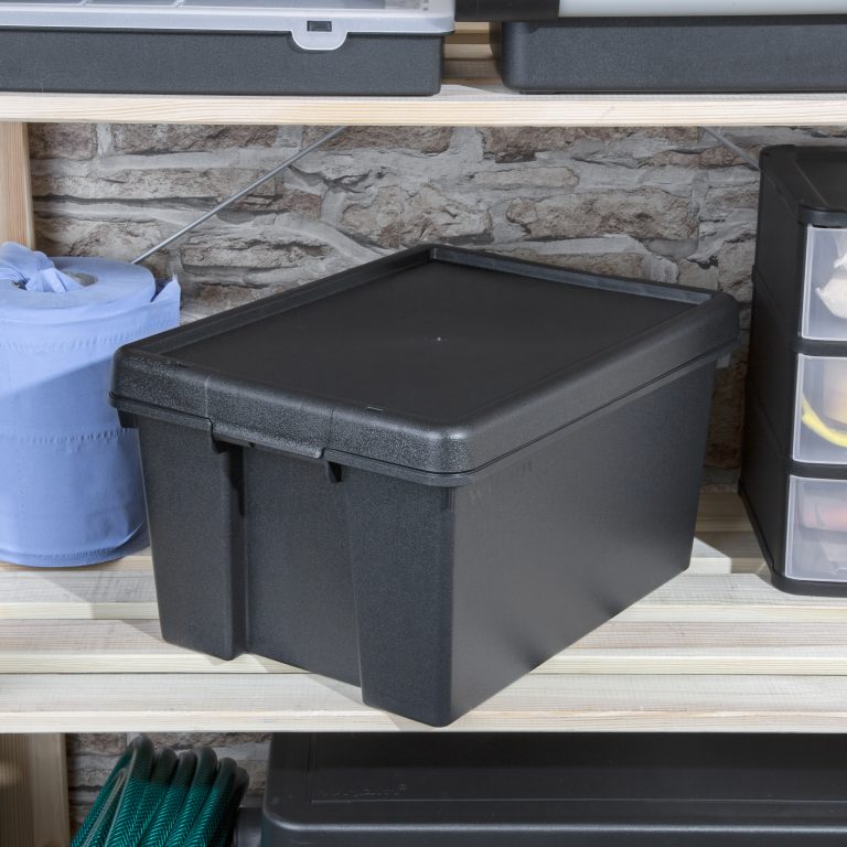 Wham Bam 16L H.Duty Box & Lid Black Recycled - 445040 - What More UK