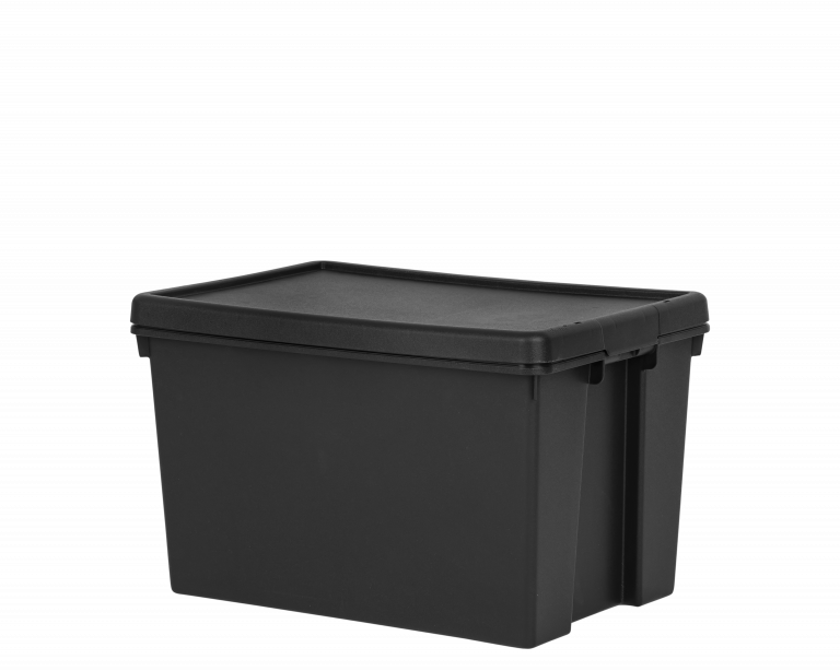 Wham Bam 62L H.Duty Box & Lid Black Recycled - 445100 - What More UK