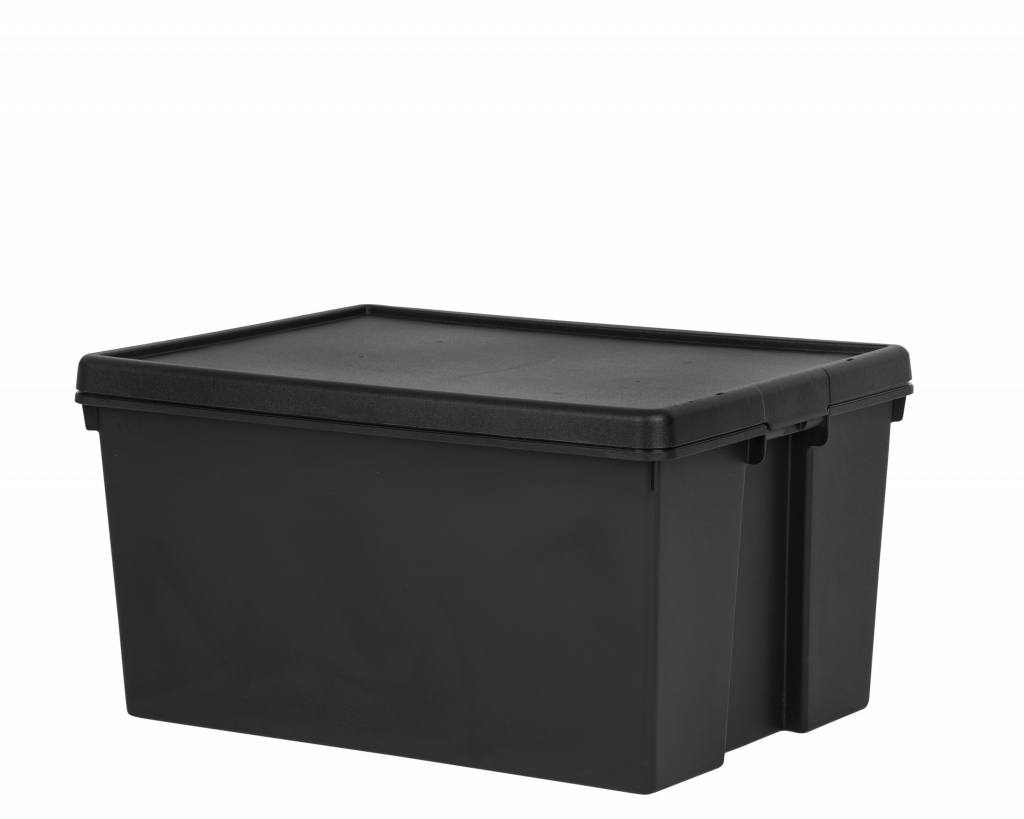 Wham Bam 96L H.Duty Box & Lid Black Recycled - 445180 - What More UK