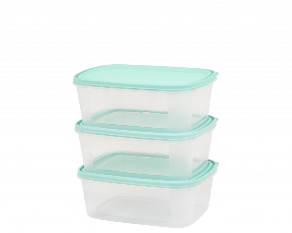 Set 3 Everyday 2L Food Box & Lid Clear/Assorted - 35825 - What More UK