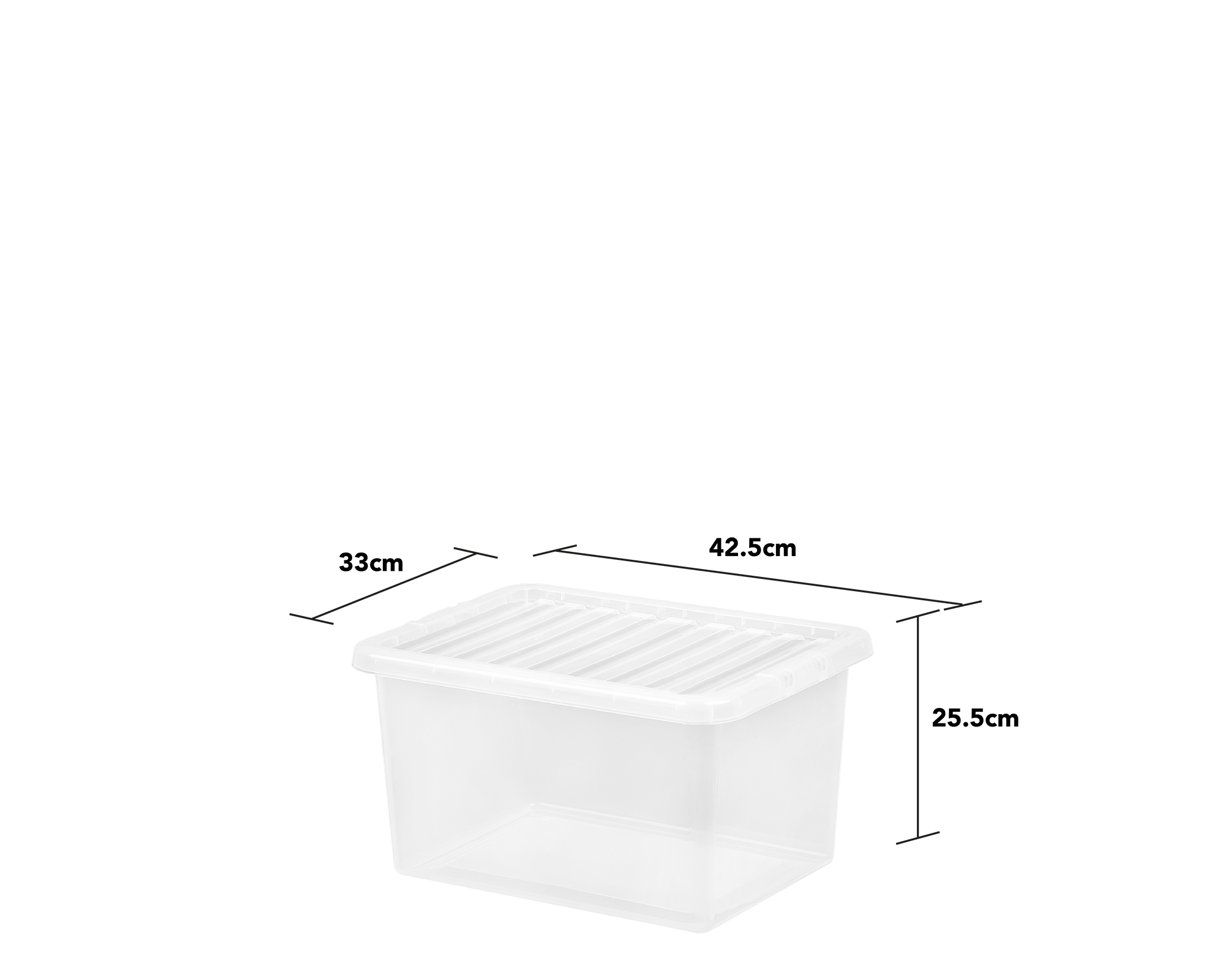 Crystal 25L Box & Lid Clear - 25375 - What More UK