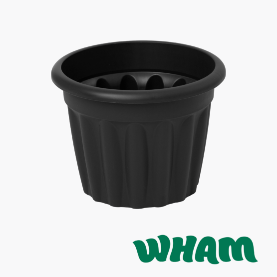 Vista 40cm Planter Round Black