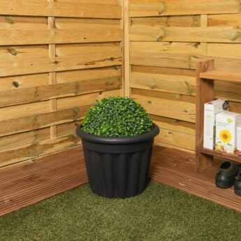 Vista 40cm Planter Round Black